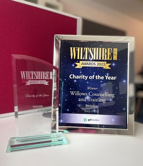 Willows Counselling & Training win the Charity of the Year award, sponsored by Gel Studios