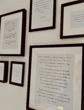 Picture of inspirational quotes in frames