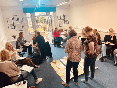 Picture of students in training room